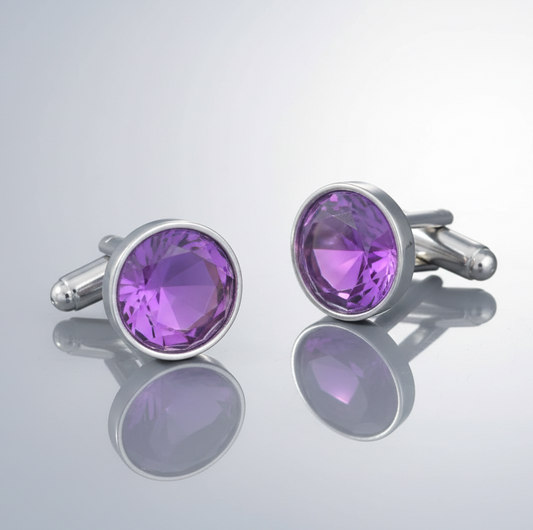 Royal Gems Purple Cufflinks