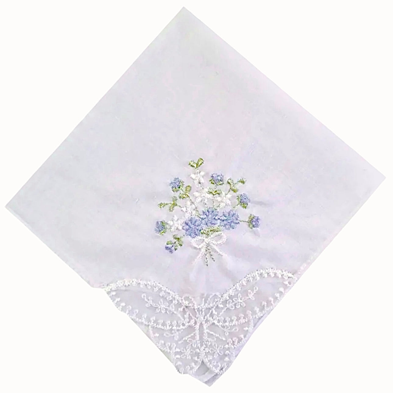 Butterfly Lace Floral Embroidered Handkerchief