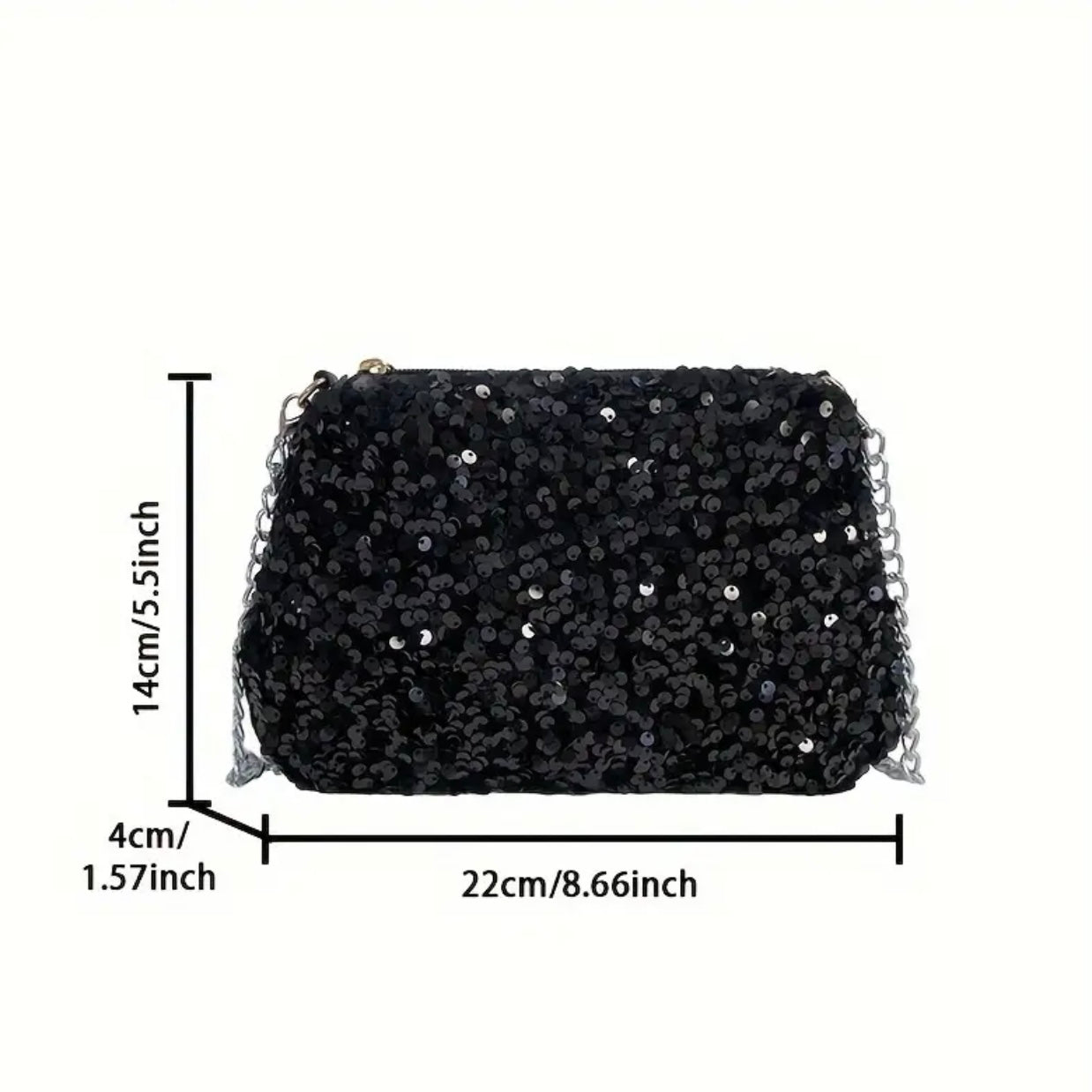 Sequin Iridescent White Bag