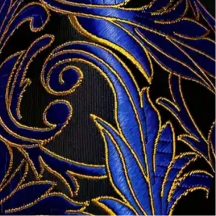 Blue Black Gold Necktie Set