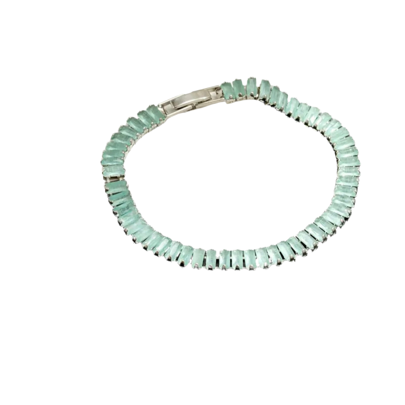 Iced Green Tennis Bracelet