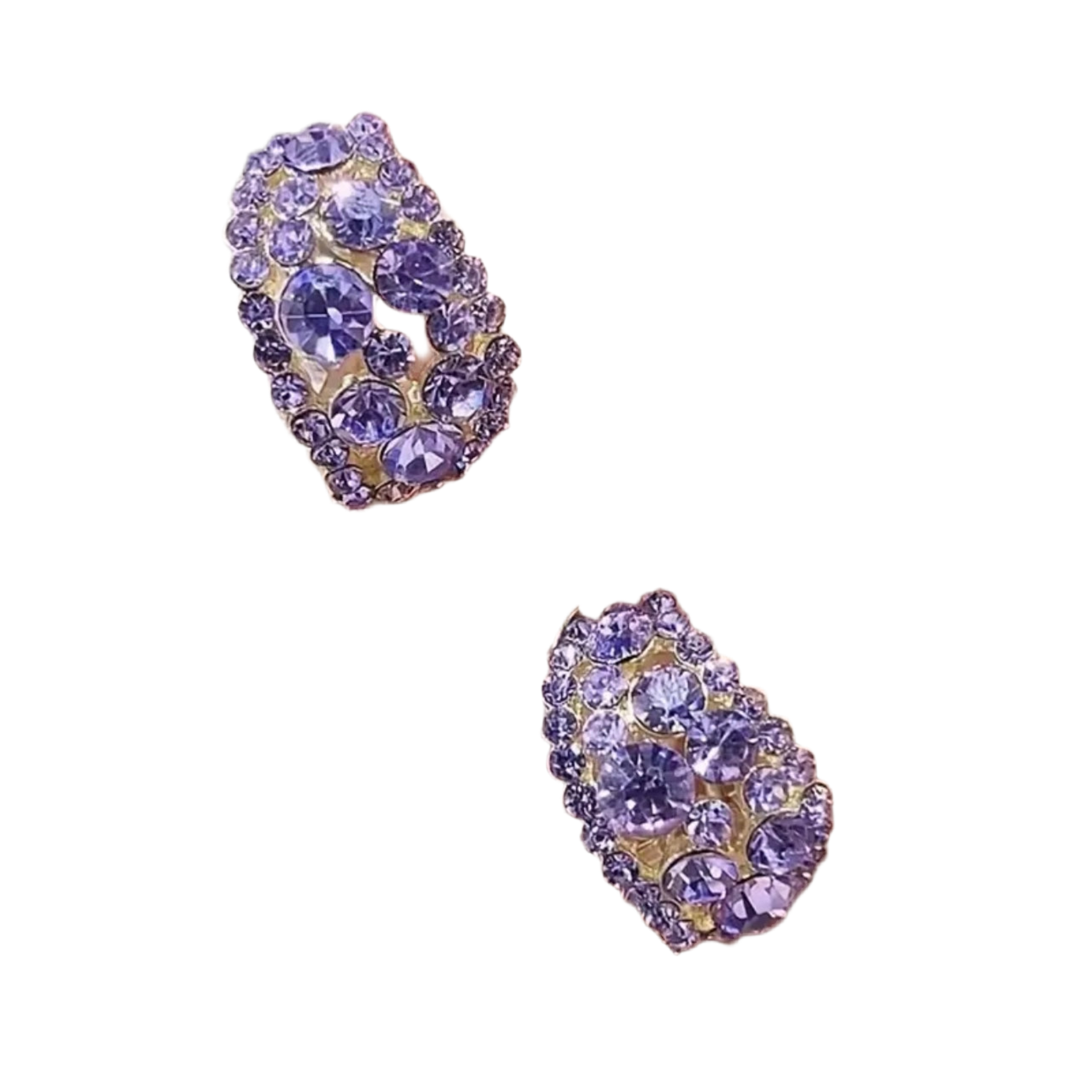 Purple Gold Earrings