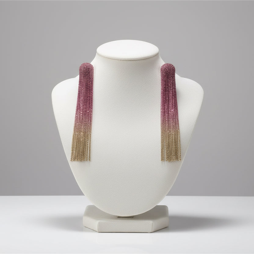 Gradient Tassel Earrings