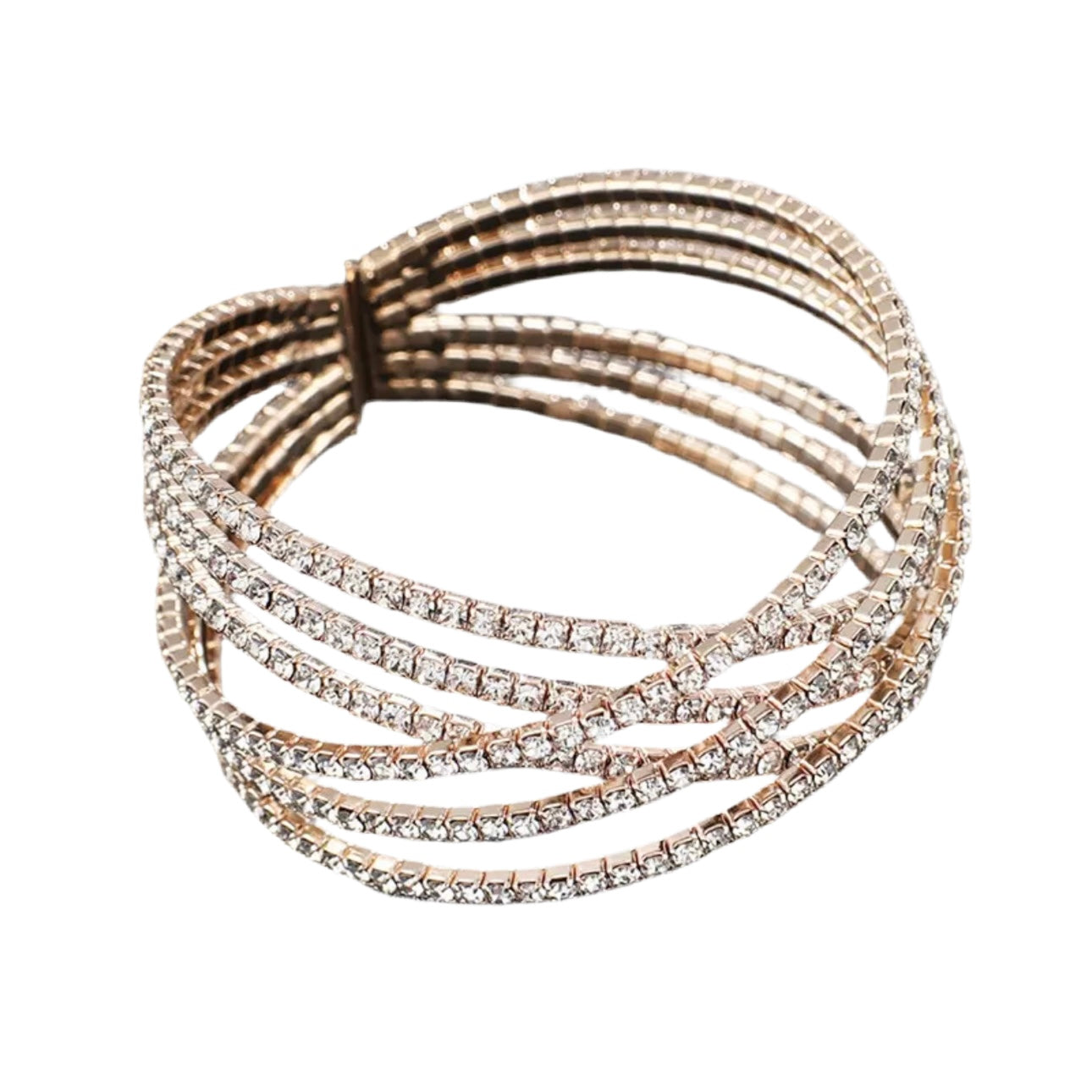 Clear Gold Cuff Bracelet