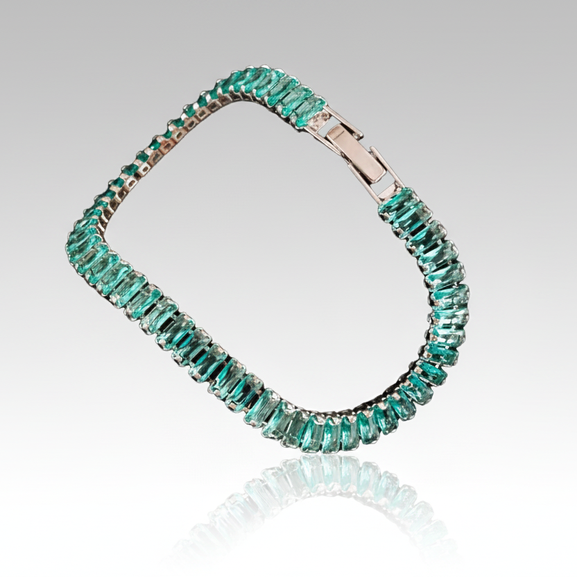 Green Tennis Bracelet