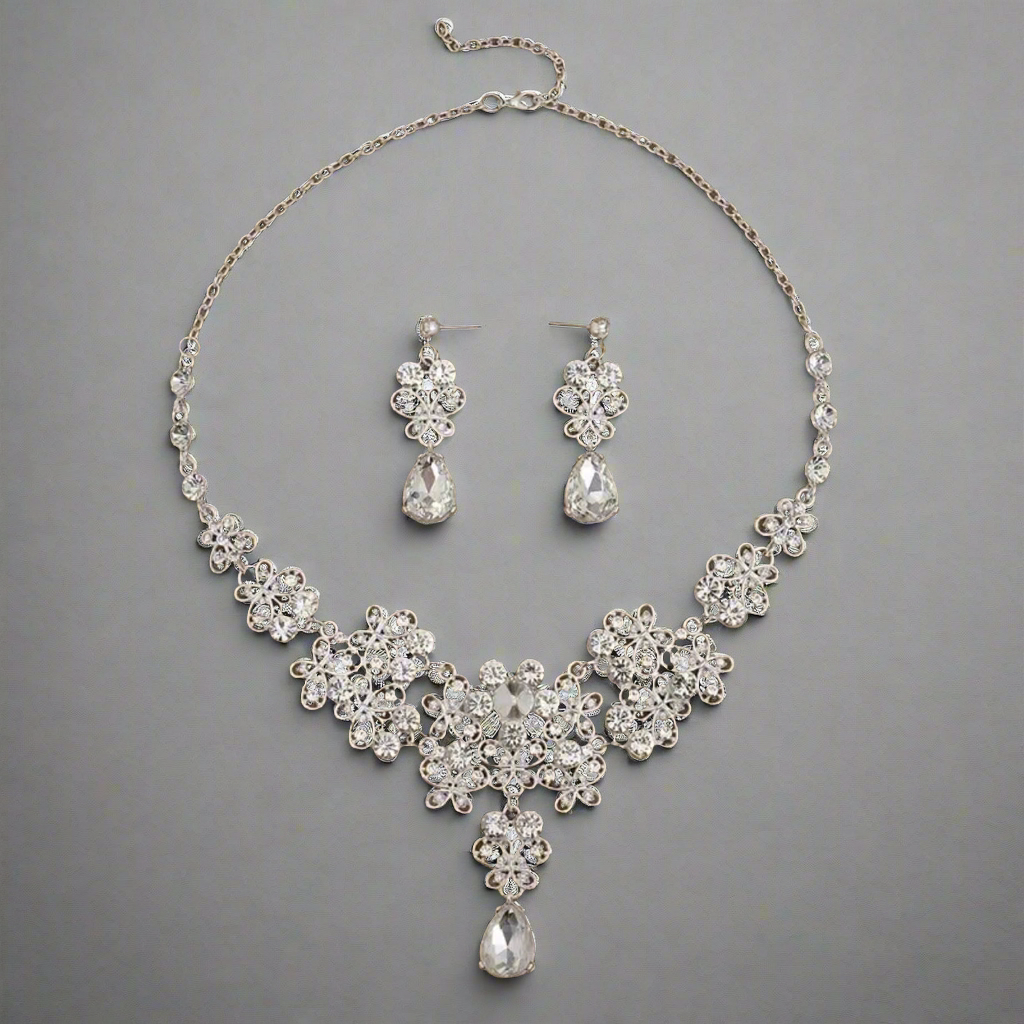 Dainty Rhinestone Jewelry Set