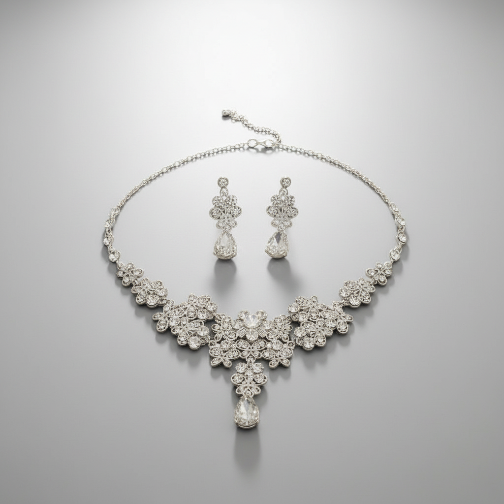 Dainty Rhinestone Jewelry Set