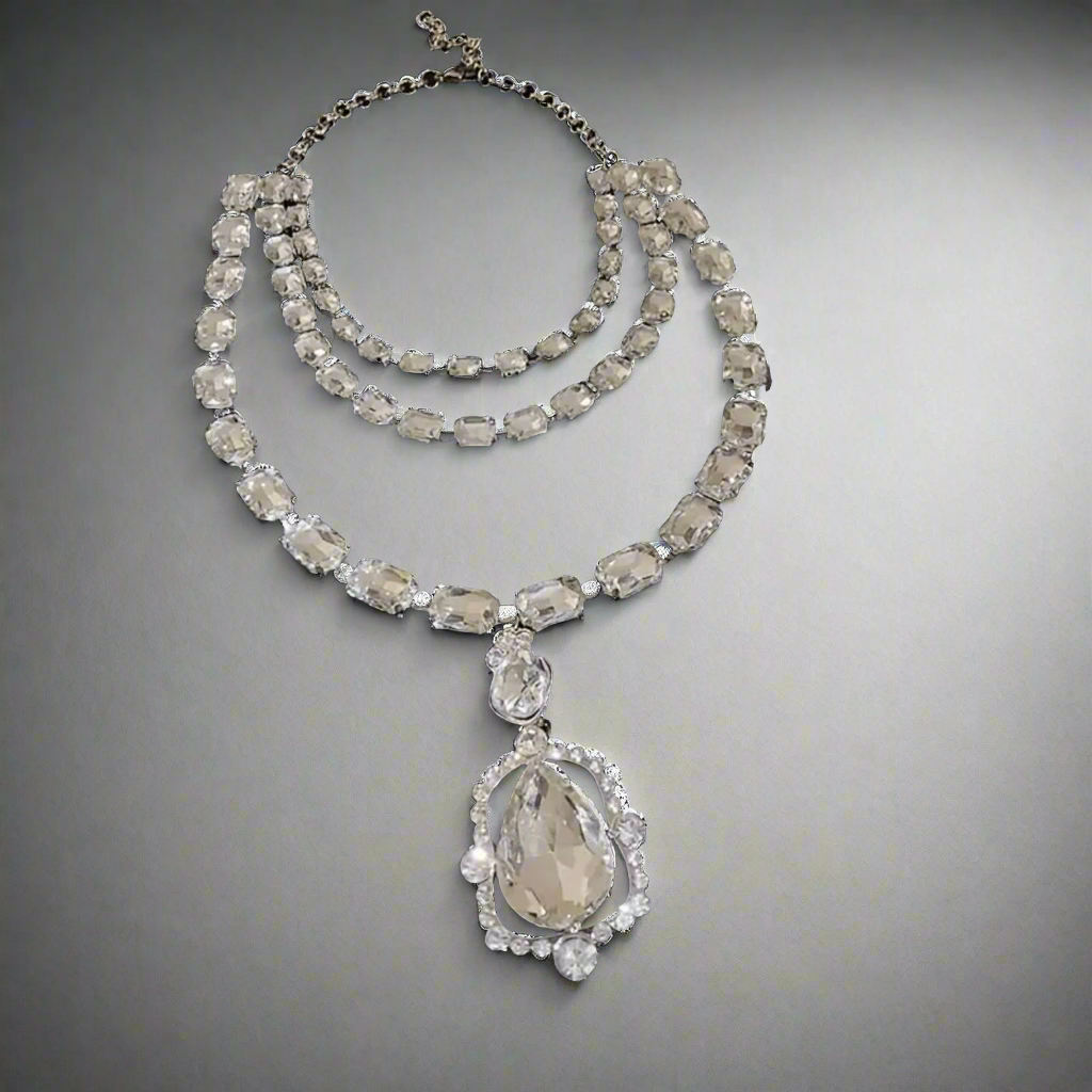 Layered Rhinestone Necklace