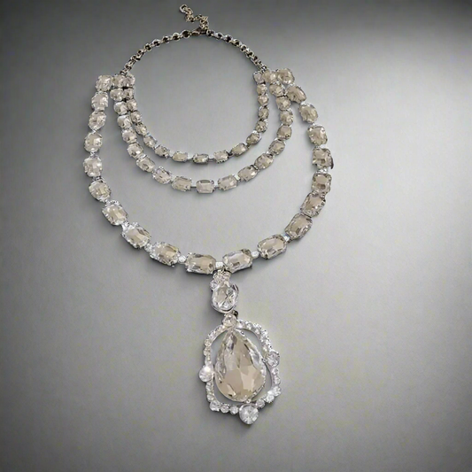 Layered Rhinestone Necklace
