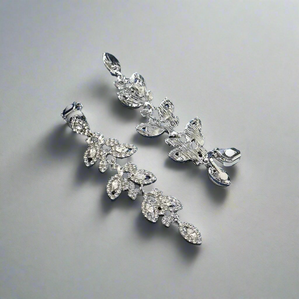 Leaves Exaggerated Clip Earrings