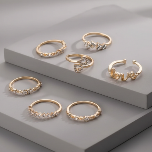 Layering Zircon Ring Set