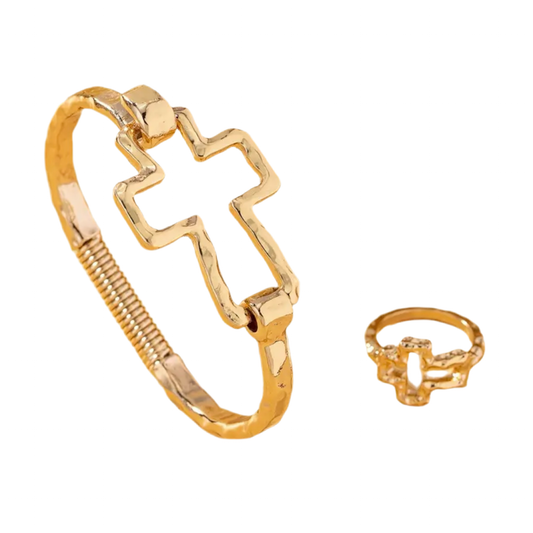 Cross Gold Bracelet