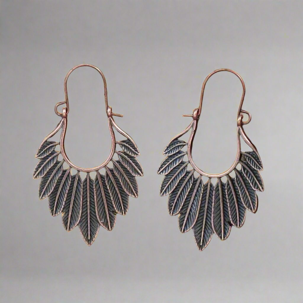 Retro Bronze Tone Earrings
