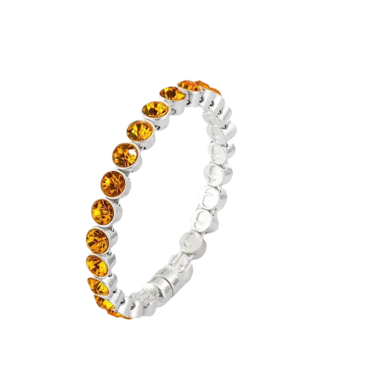 Inlaid Yellow Silver Bracelet