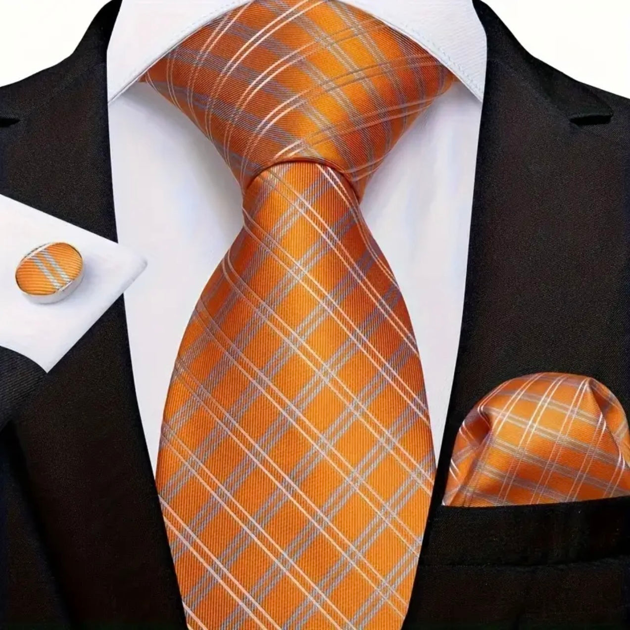Orange Elegance Necktie Set