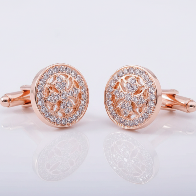 Rose Gold French Cufflinks