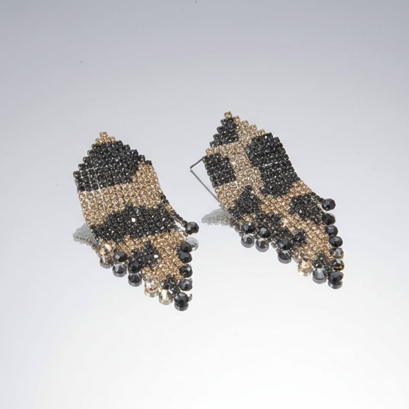 Leopard Tassel Earrings