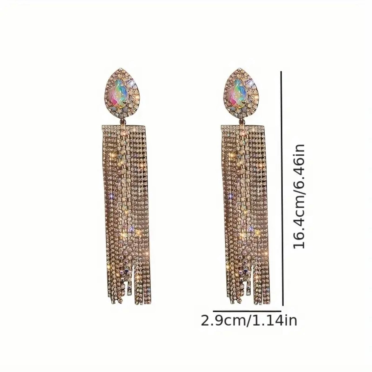Gold Exaggerated Tassel Earrings