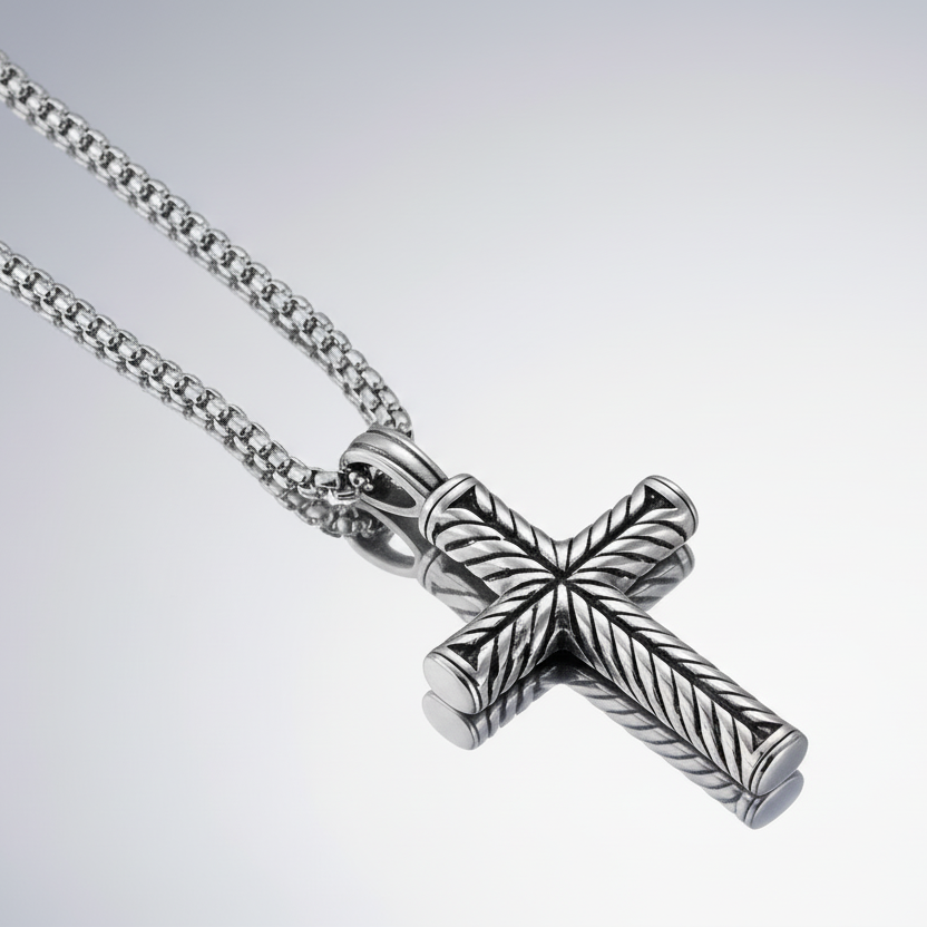 Braided Cross Necklace