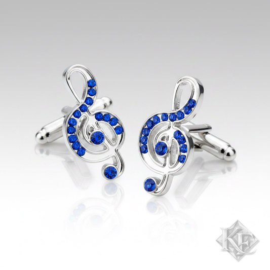 Music Note Blue Cufflinks