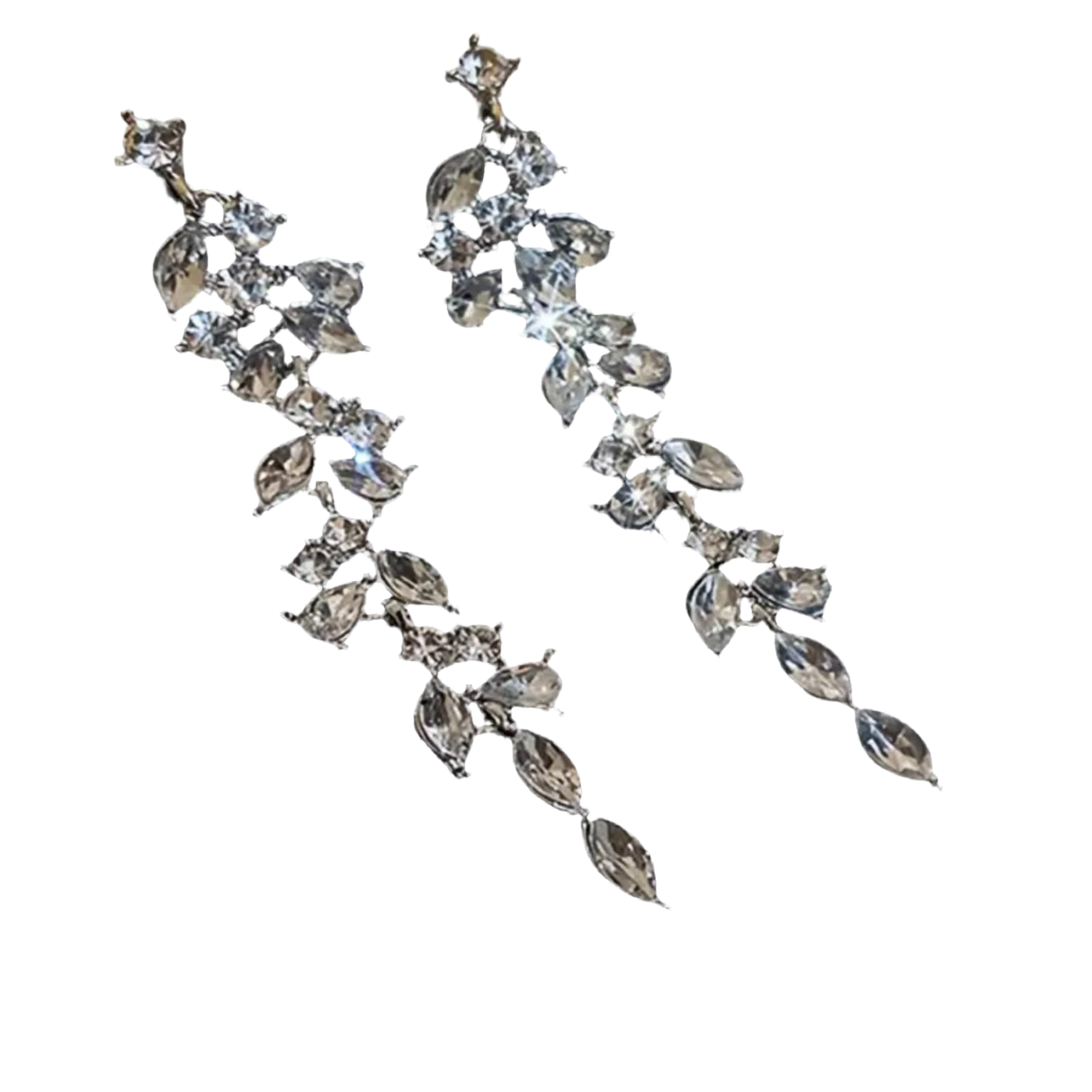 Crystal Leaves Earrings