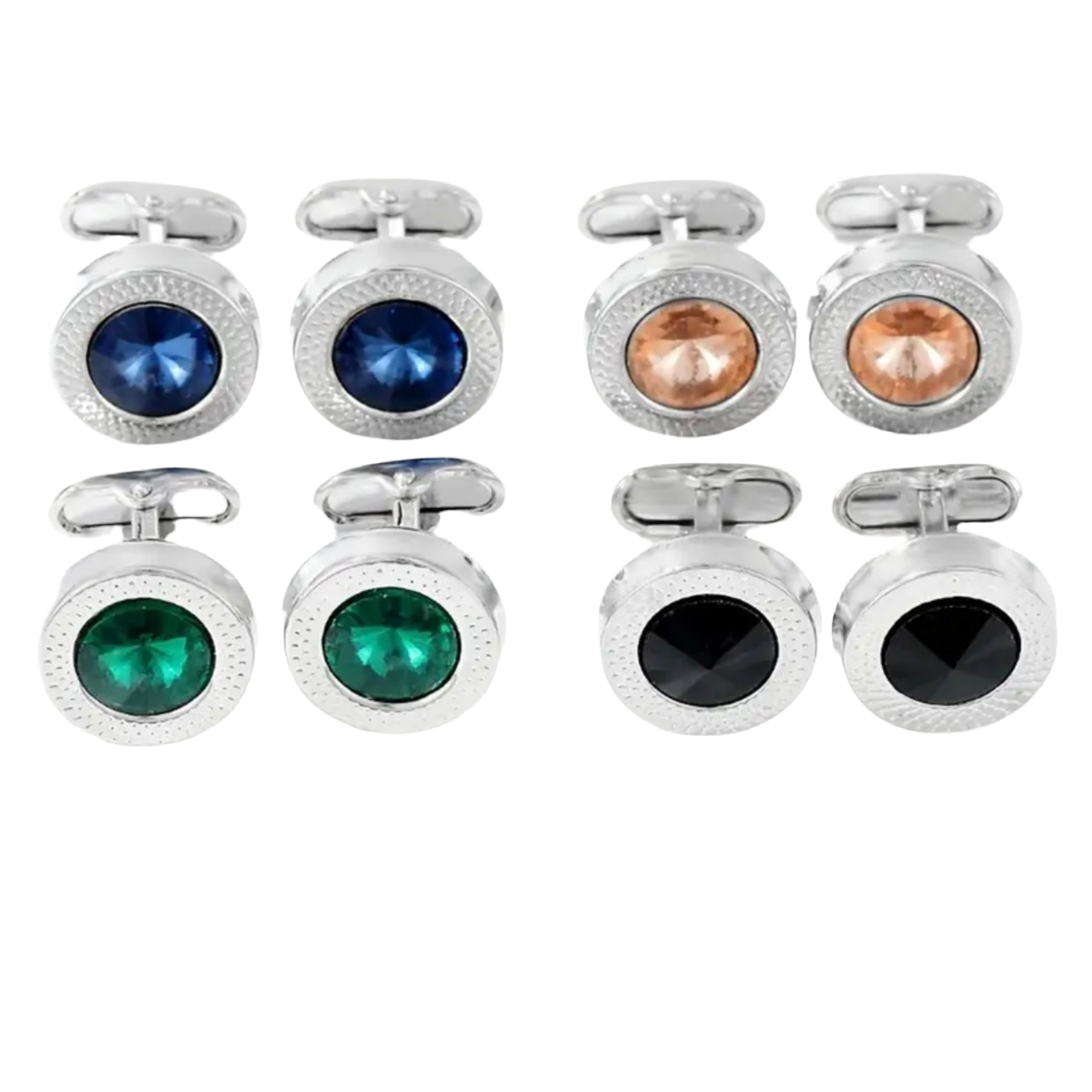 Colorful Rhinestone Cufflinks