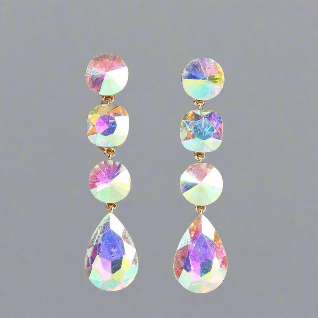 Geometric Iridescent Earrings