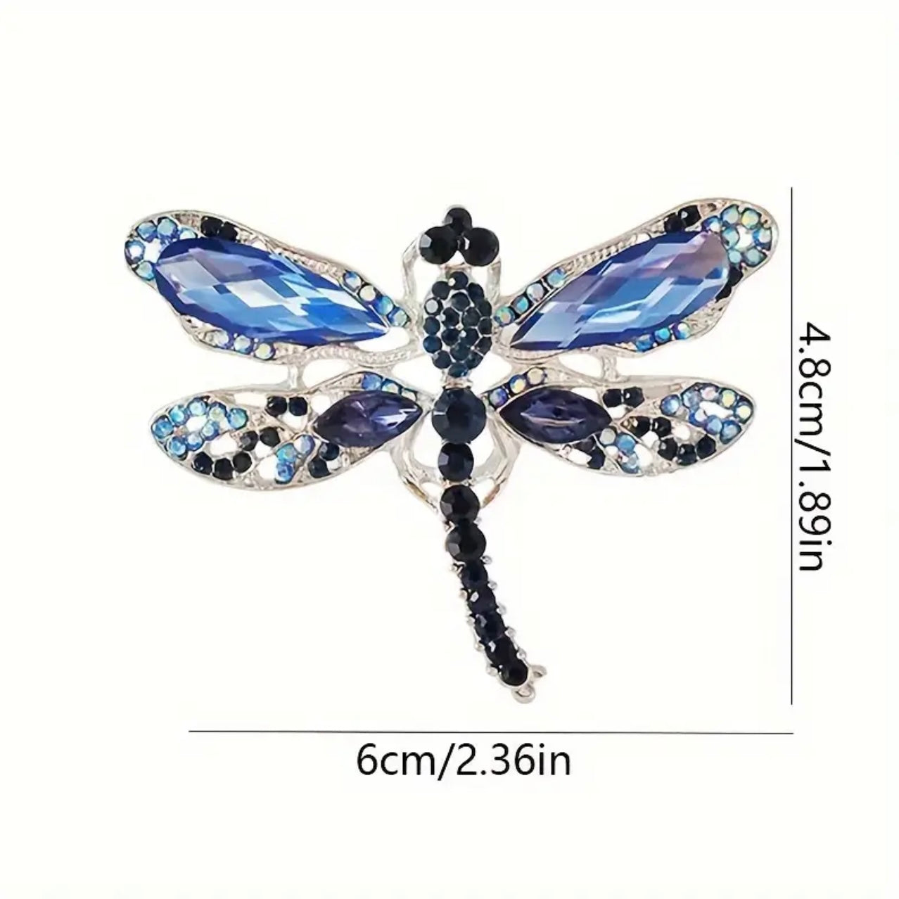 Blue Dragonfly Brooch Pin