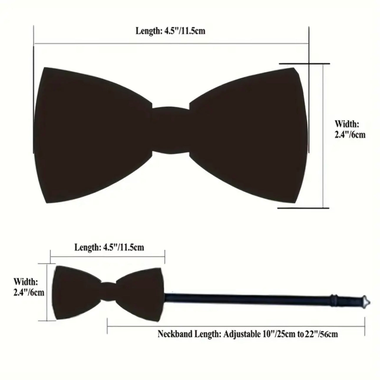 Grey Black Bowtie Set