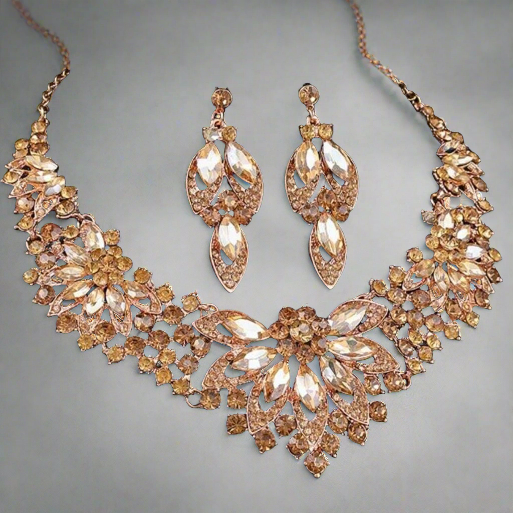 Intricate Floral Jewelry Set