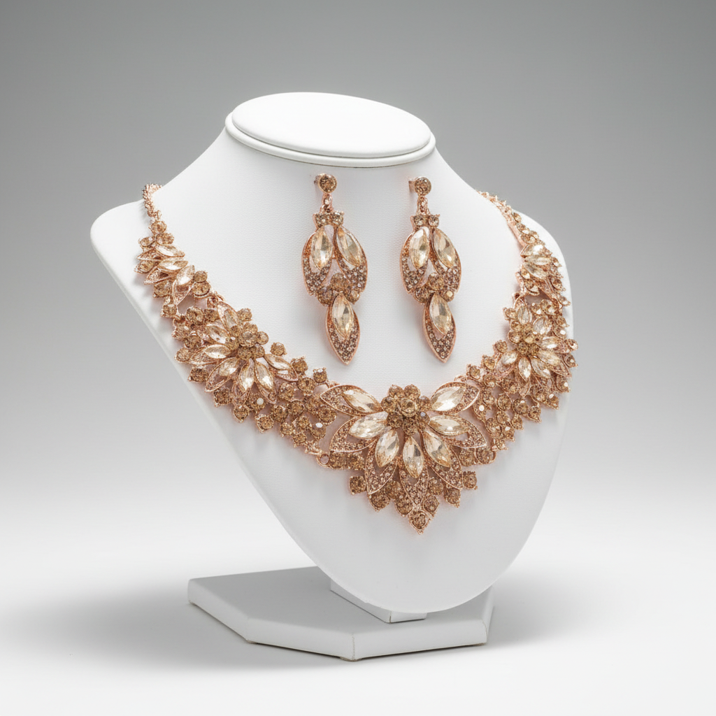 Intricate Floral Jewelry Set