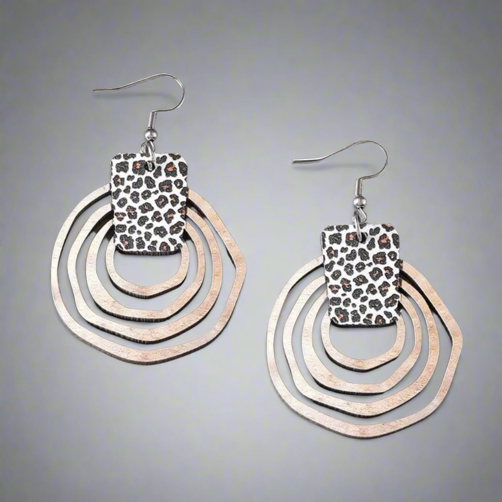 Boho Chic Leopard Earrings