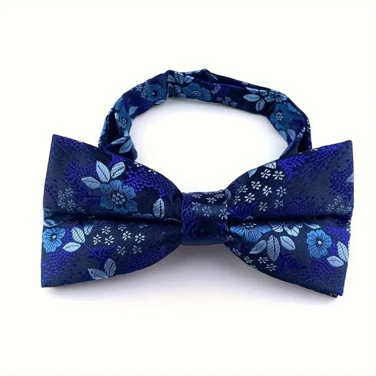 Blue Royal Floral Bowtie