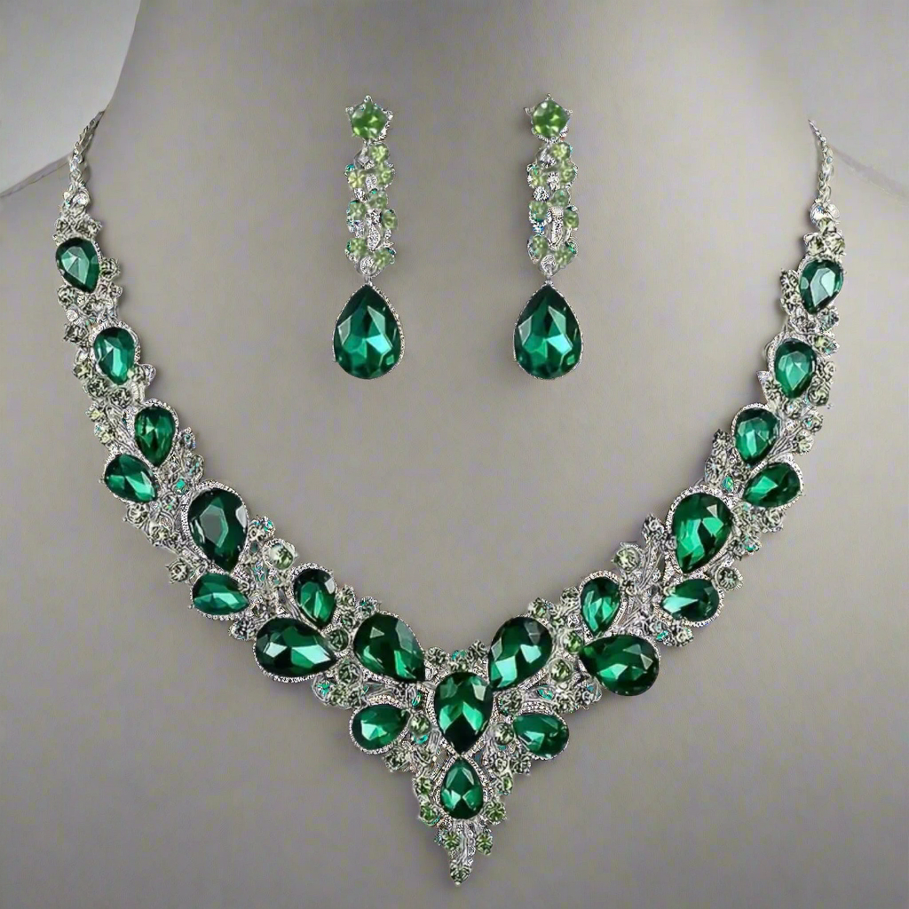 Glass Droplets Jewelry Set