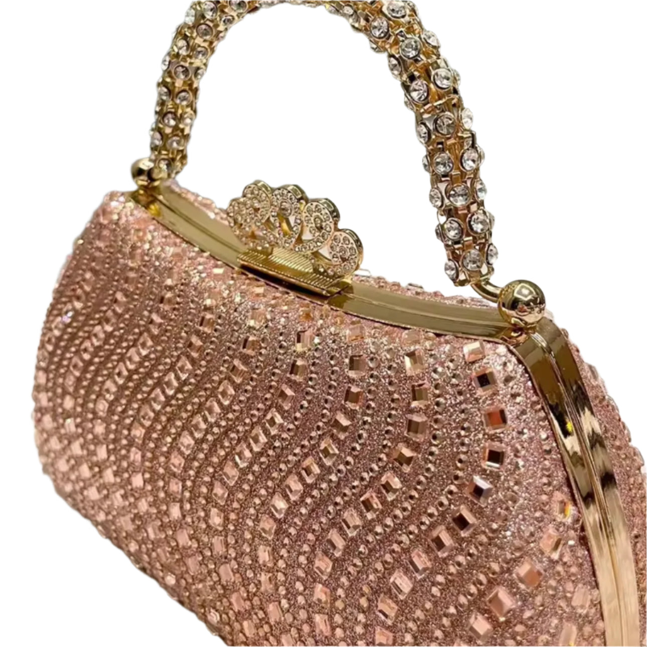 Sparkling Champagne Rose Gold Evening Bag