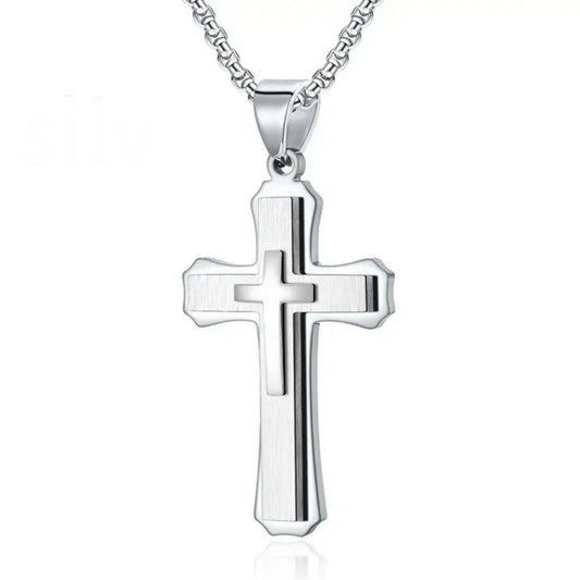 Layered Cross Necklace