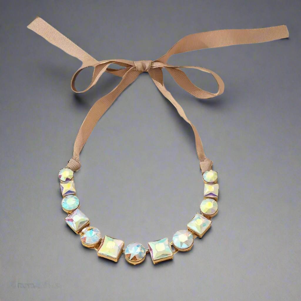 Iridescent Ribbon Necklace