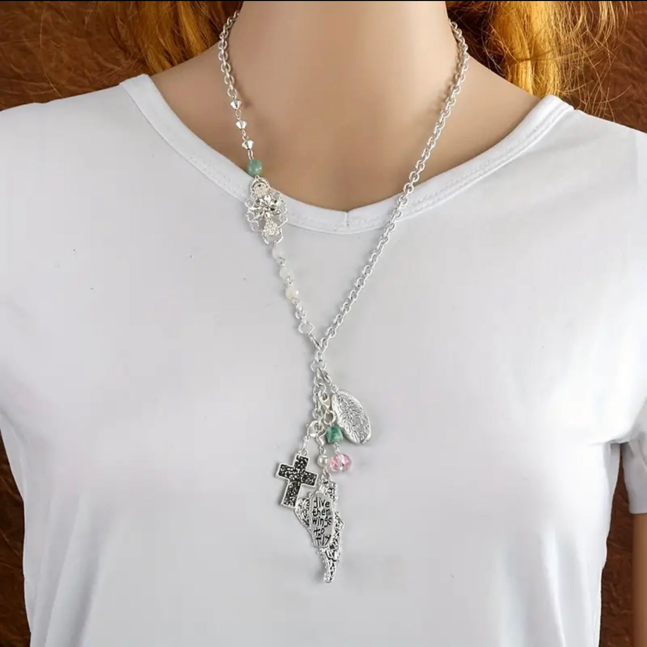 Give Them Wings Pendant Necklace