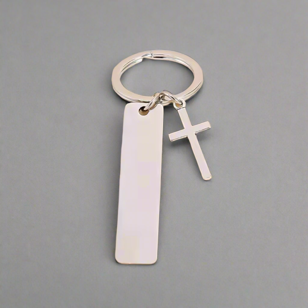 Let God Lead Cross Keychain