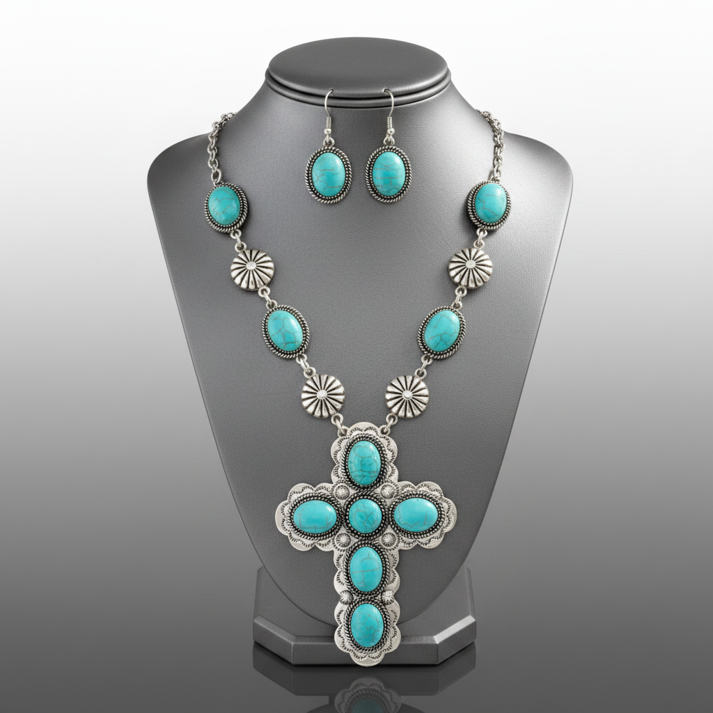 Turquoise Cross Set