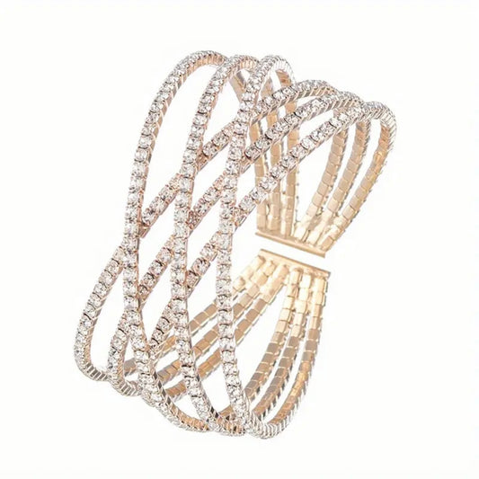 Clear Gold Cuff Bracelet