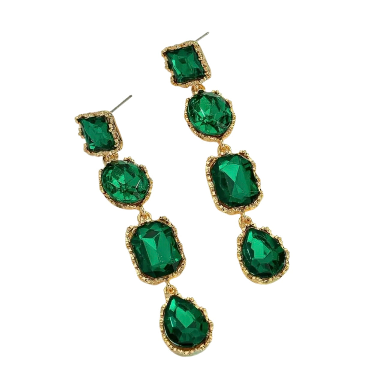 Geometric Rhinestone Earrings