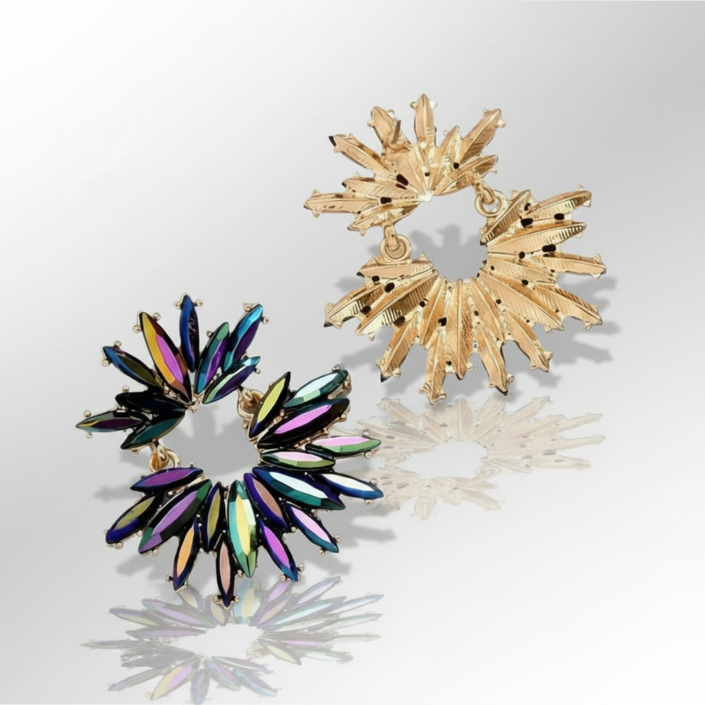 Abstract Iridescent Earrings