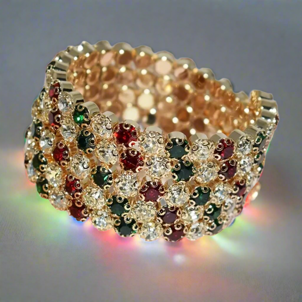 Christmas-2  Flexible 5 Row Bracelet