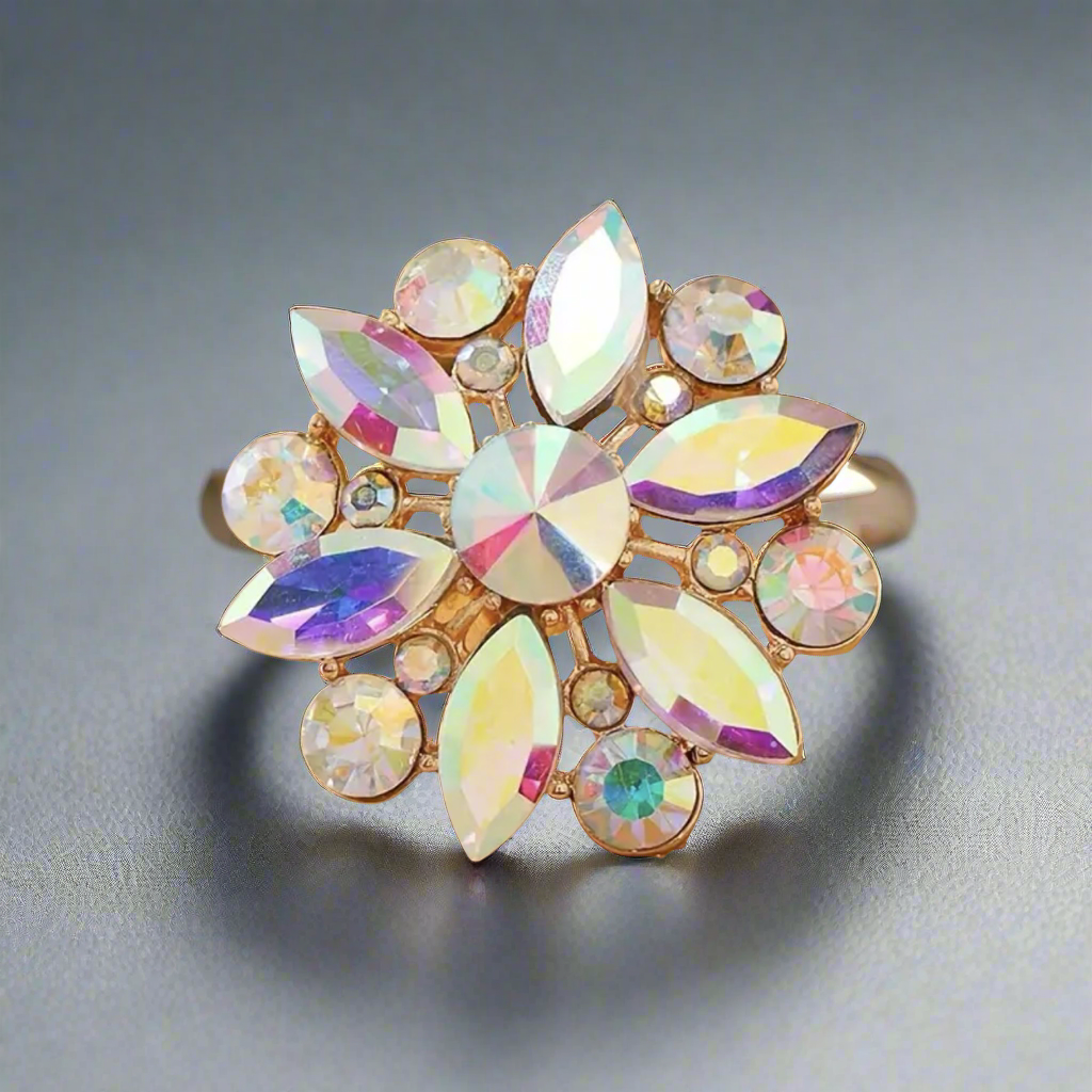 Iridescent Floral All-Fit Ring