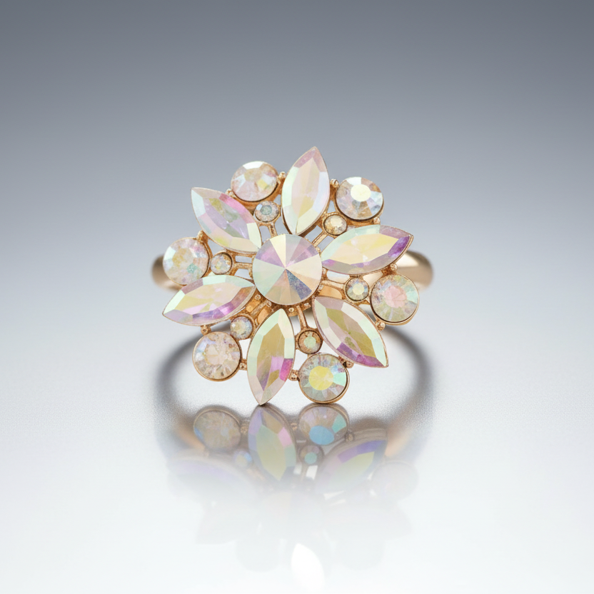 Iridescent Floral All-Fit Ring