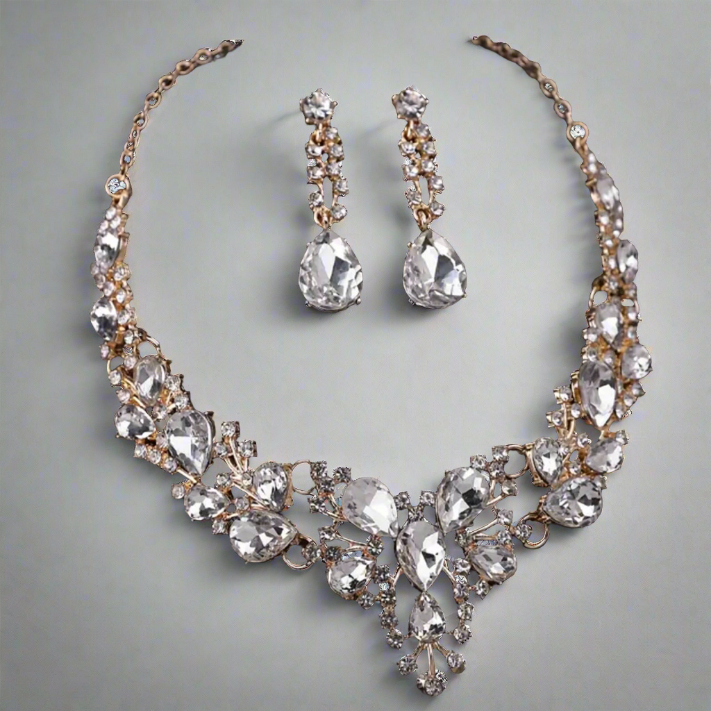 Glass Droplets Jewelry Set