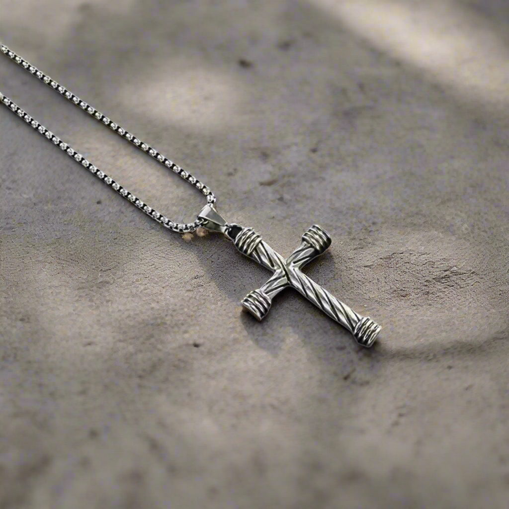 Spiral Cross Necklace
