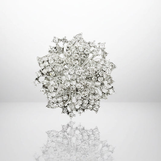Sparkling Flower Brooch Pin