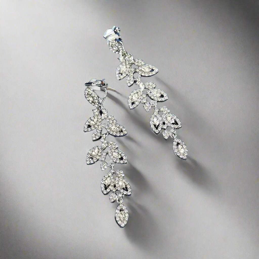 Leaves Exaggerated Clip Earrings